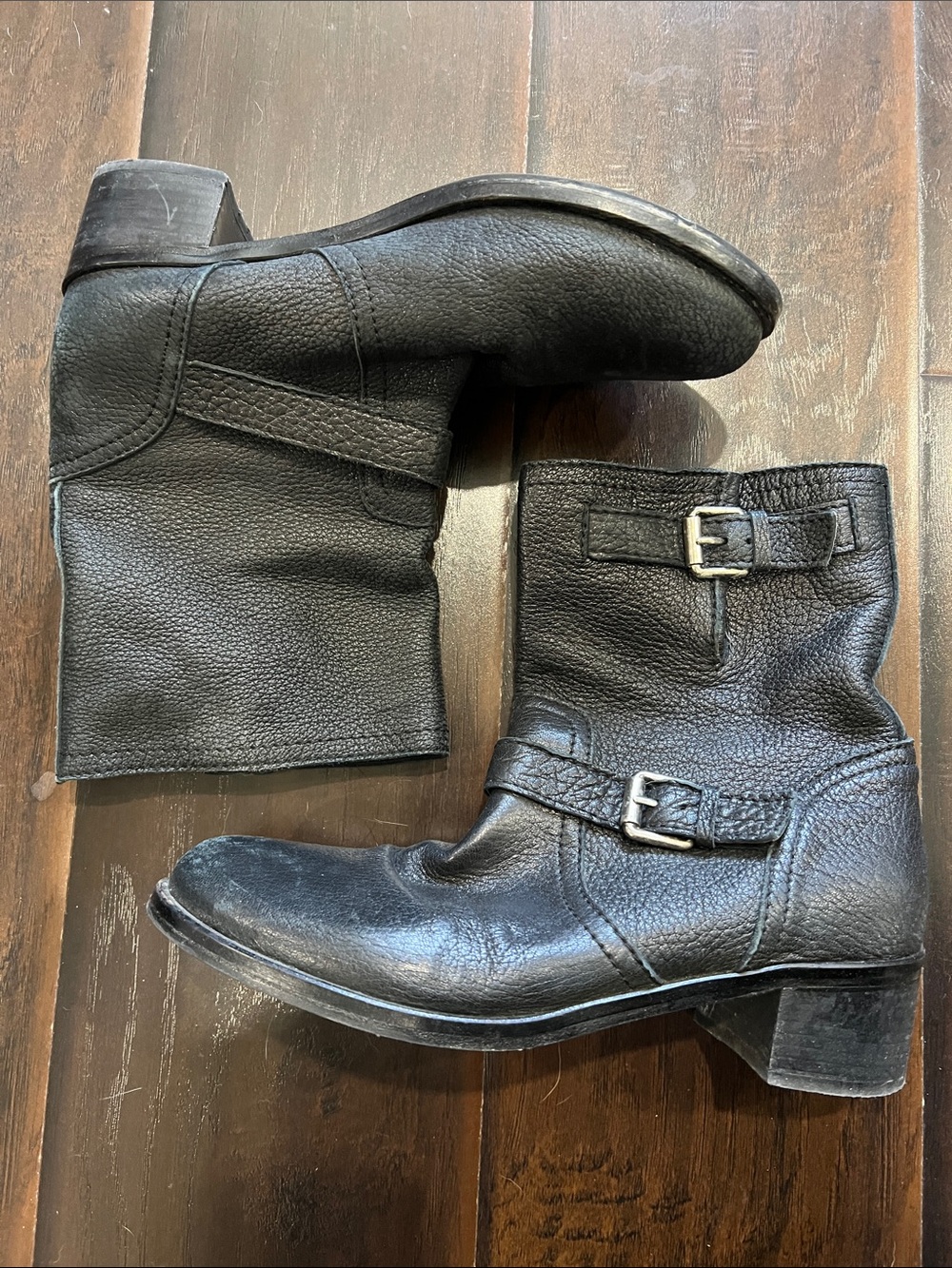 Delmar Black Leather Boots, size 8.5